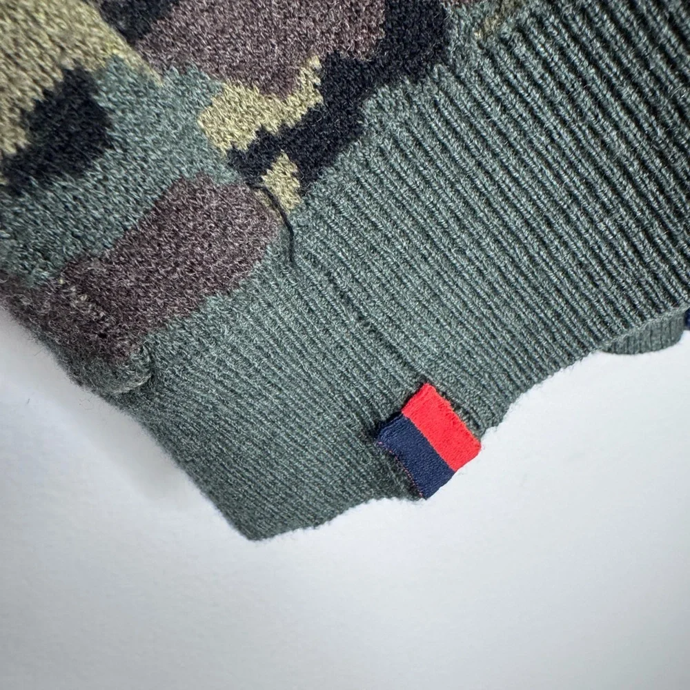 Kule The Jane Cardigan Camo Wool Blend Sweater Small